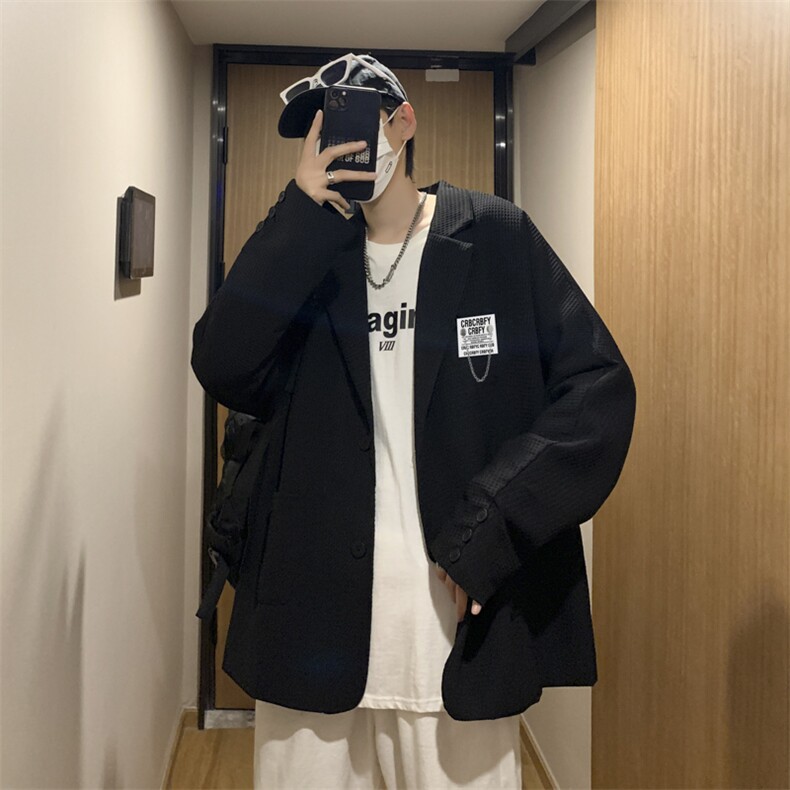 2022春季华夫格西装外套男ins痞帅西服高级感炸街男装W2944-P53,男装西服,星座512-2
