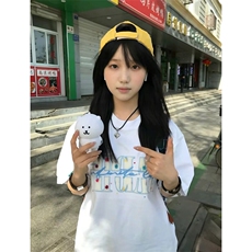 万针全刺绣工艺抖音得物高品质260克重磅纯棉双纱美式高街短袖T恤，男装T恤，电商A486