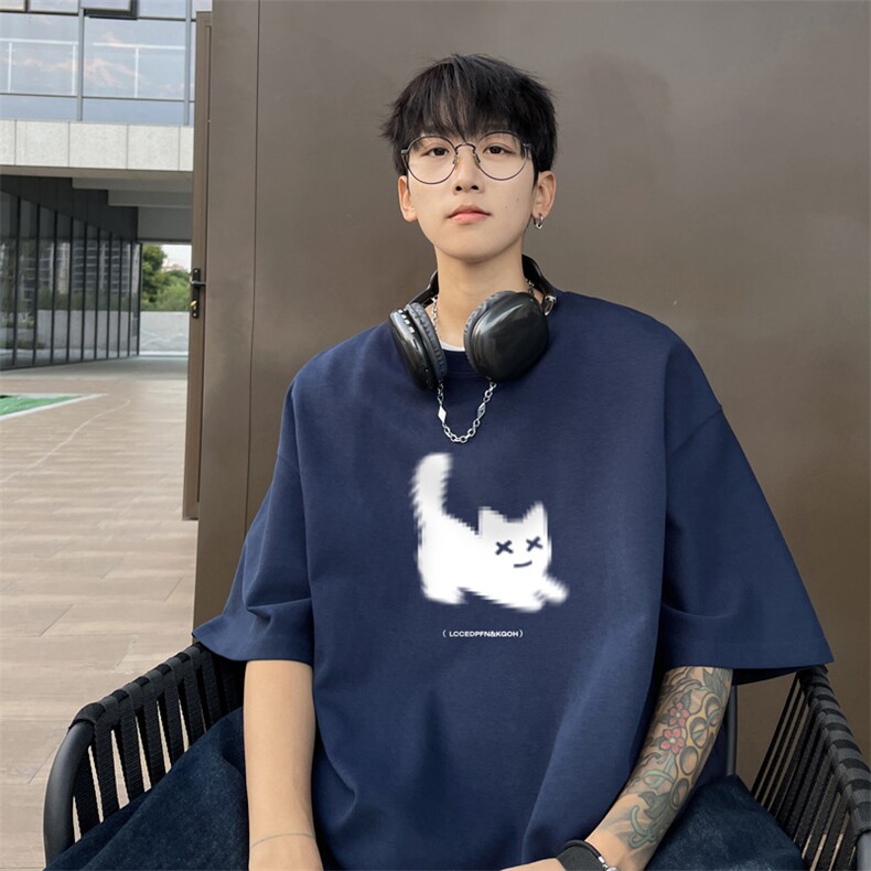 美式卫衣男春季2025新款套头上衣男生打底衫宽松休闲潮牌大码外套,男装T恤,电商B371