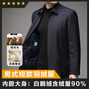 轻奢高货商场品质做工精细男士短款羽绒服图片