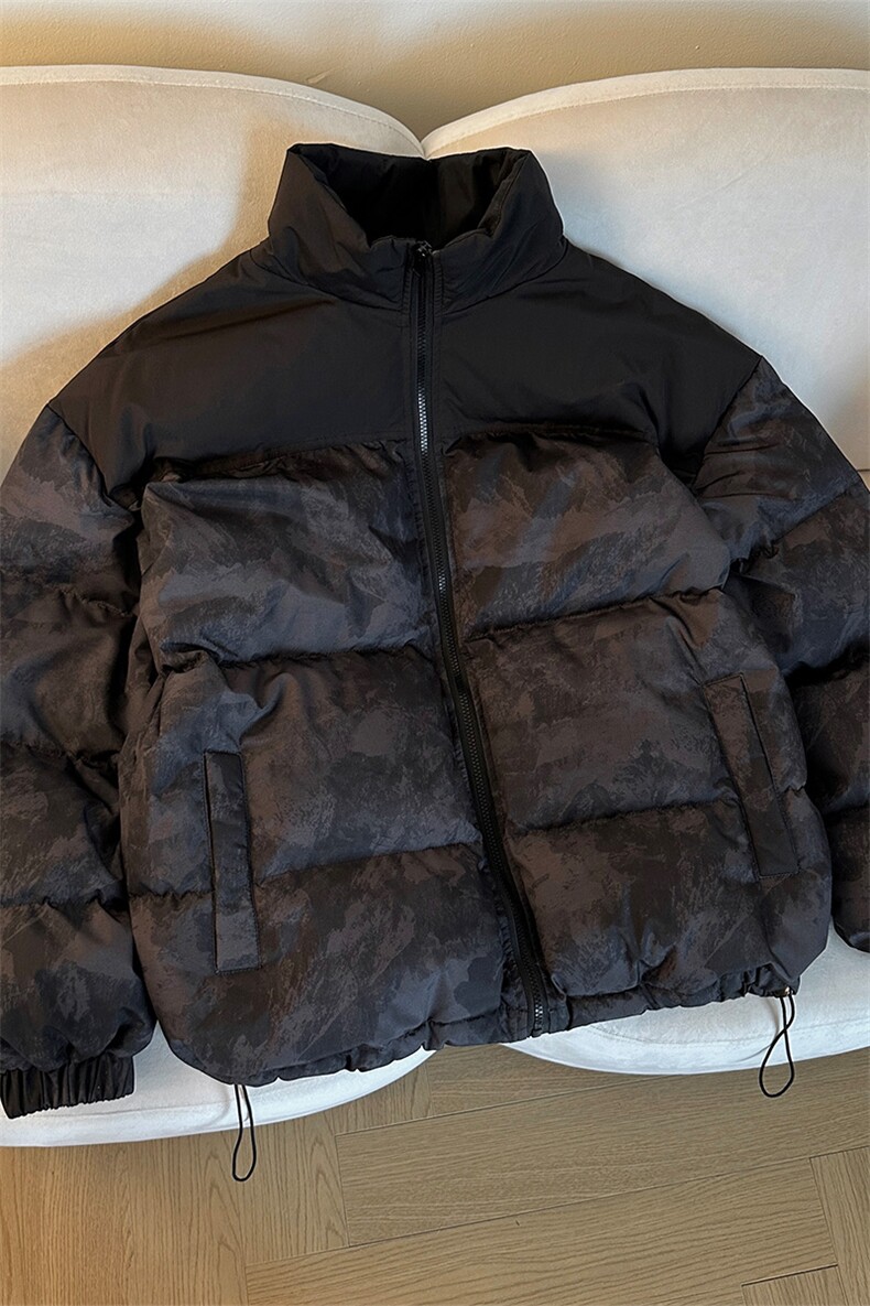 冬季羽绒服港风保暖宽松拼色扎染印染外套男D5564-TP165248,男装羽绒服,电商A102