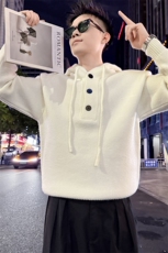 秋冬男士毛衣连帽套头毛线衣青年针织衫高级感外穿8022-P78控118，男装针织衫/毛衣，电商C208