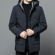 CAH1806钱塘2020-2新款商务休闲连帽中年男士冬季厚款羽绒服P260，男装羽绒服，钱塘207-2