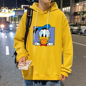 WY2223-P35 纯棉连帽卫衣男大码运动帽衫宽松薄外套男图片