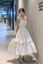 现货，新款吊带波点连衣裙011-851p80k118，女装连衣裙，Mushroom