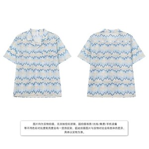 流行潮流慵懒新款时尚简约百搭文艺原宿气质日系ins五分袖衬衫图片