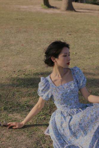 2039法式桔梗连衣裙,女装连衣裙,Mu Mu