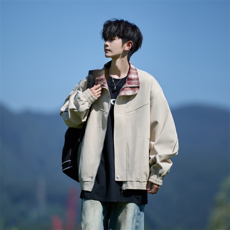 JK8871-P75L-9XL2025秋冬新款翻领夹克外套控128,男装夹克,星座109