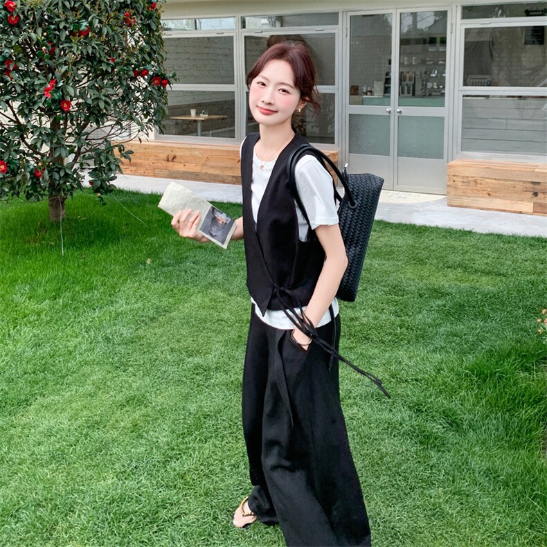 2026年夏季休闲风女三件套,女装套装/套裙,秀美人生