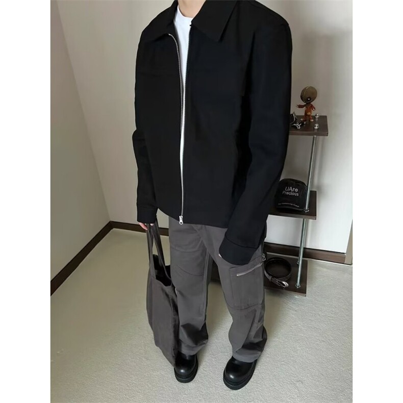 短款男外套美式潮牌正肩行政夹克翻领棒球服513AJK2398P63,男装夹克,星座513A