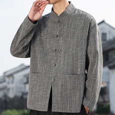 2025春季新款男装风唐装盘扣衬衫新中式汉服衬衣C167-P65，男装衬衫，电商B277(原6028)