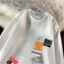 T4121-P25加绒款-P35简约帅气百搭长袖t恤男大码胖子卫衣,男装卫衣,电商A040