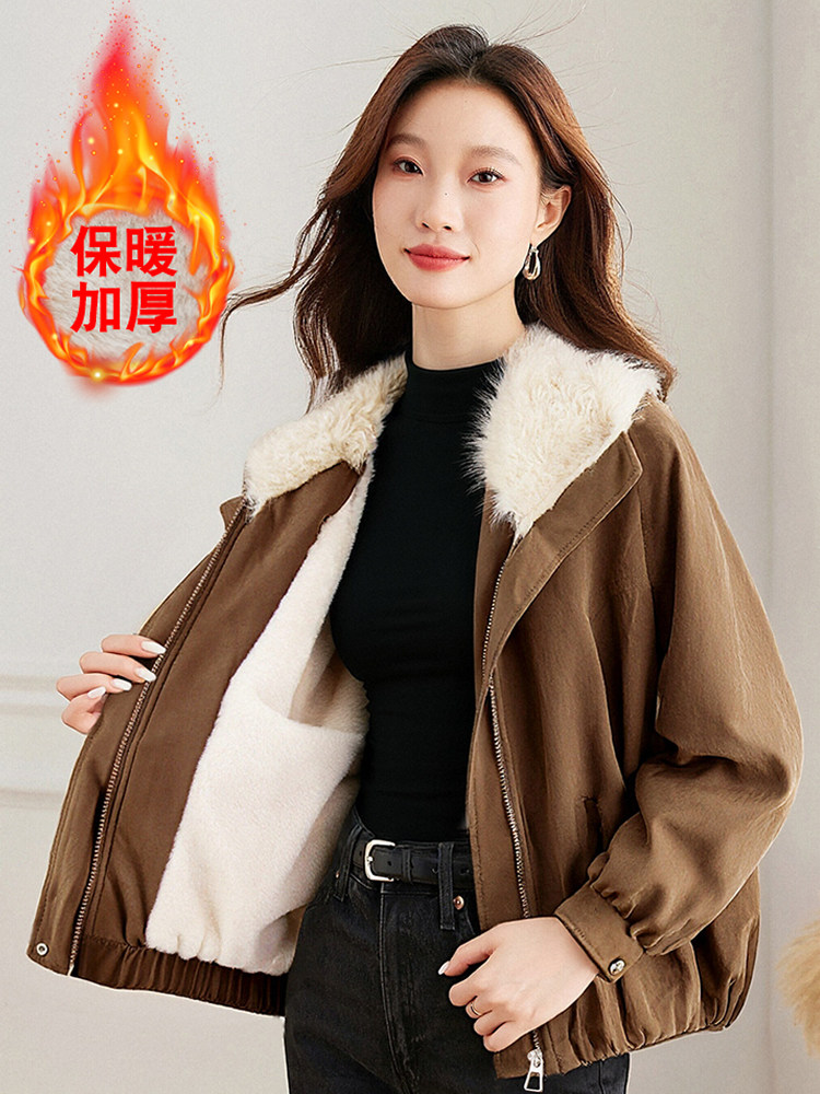 现货！加绒加厚冬季新款棉衣女派克服,女装棉衣/棉服,韩蔻秀