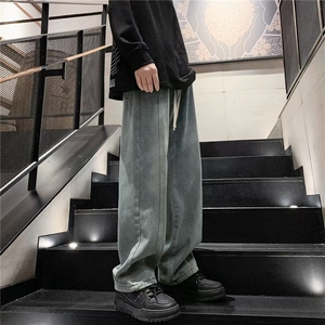 冬季新款加绒加厚黄金绒牛仔裤男宽松直筒长裤子JR58-P50图片