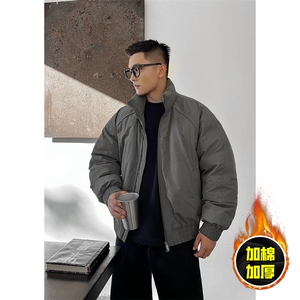 现货美式高街休闲棉衣夹克三防立领纯色户外工装加厚棉服外套图片