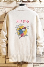 M18012-P45加绒款-P65半高领毛衣男士大码针织衫男毛线衣男线衫，男装针织衫/毛衣，电商A040A