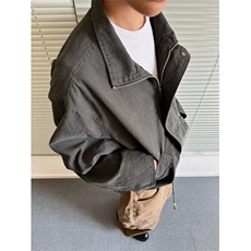 【有货】6159CC-特P95巴恩风立领短款夹克男复古做旧工装外套，男装夹克，星座1007（原301D）