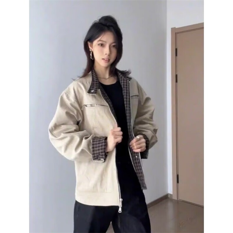 美式复古哈灵顿夹克二代潮流ins原宿无品牌百搭时尚新款文艺慵懒,男装夹克,星座506A