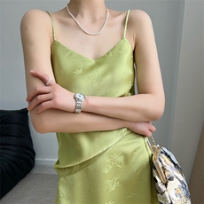 2025年夏新款国风新中式醋酸半身裙女高腰垂坠感A字包臀显瘦长裙，女装半身裙，蒙绒特