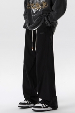8XL-M休闲裤男日系潮牌拼接宽松阔腿裤直通工装裤K9103P68控88，男装休闲裤，电商D206-1