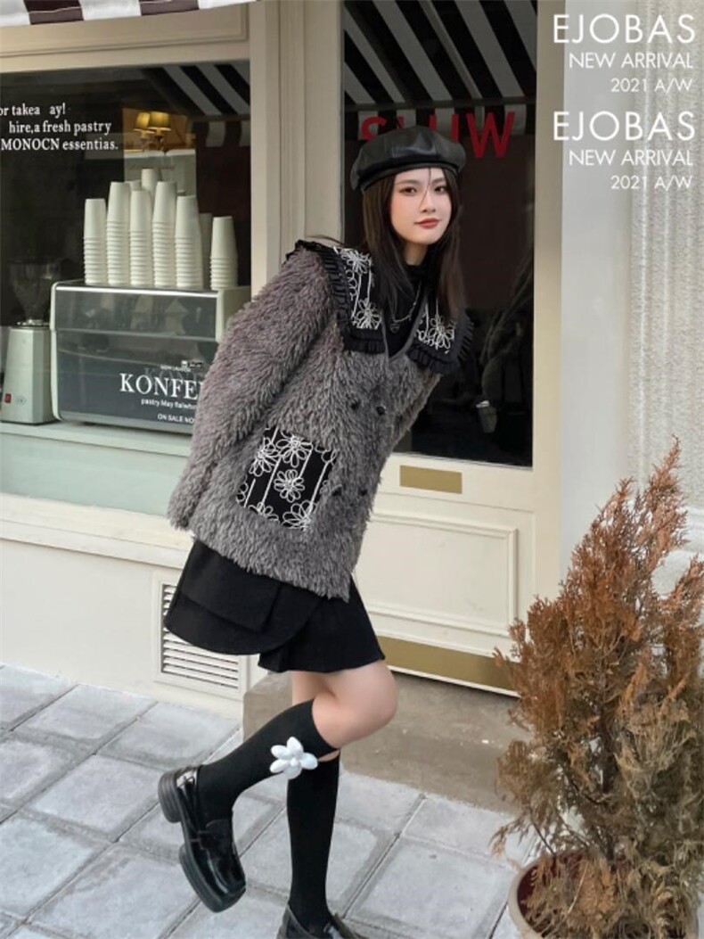 2021冬季小众高级风格高档羊羔毛外套，其它，1983