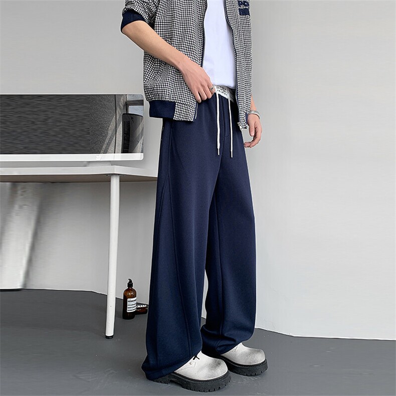 休闲裤男华棉新款港风宽松高品质弯刀裤K8558-特P40无差价，男装休闲裤，星座214-3