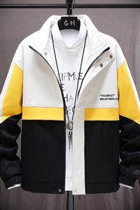 男士外套韩版潮流秋季新款休闲撞色拼接连帽工装夹克男JK173-P70图片