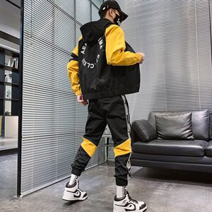 春季新款运动套装男休闲裤外套连帽夹克两件套CYTZ17图片