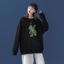 秋季潮流百搭中性印花宽松情侣休闲套头卫衣男女W130P25控38，男装卫衣，A247A