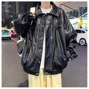 F578P78秋冬男装PU批皮夹克外套机车服图片
