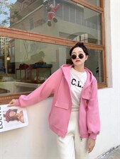 卫衣开衫，女装卫衣/绒衫，吉之红