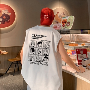 直播抖音得物品质纯棉重磅250克男无袖T恤背心T541P28控39图片