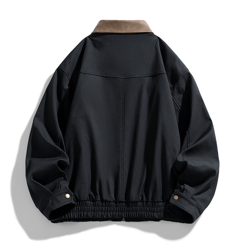美式复古工装风翻领夹克男春季宽松休闲外套上衣XZ309JK8606P75,男装夹克,星座309（原A406）