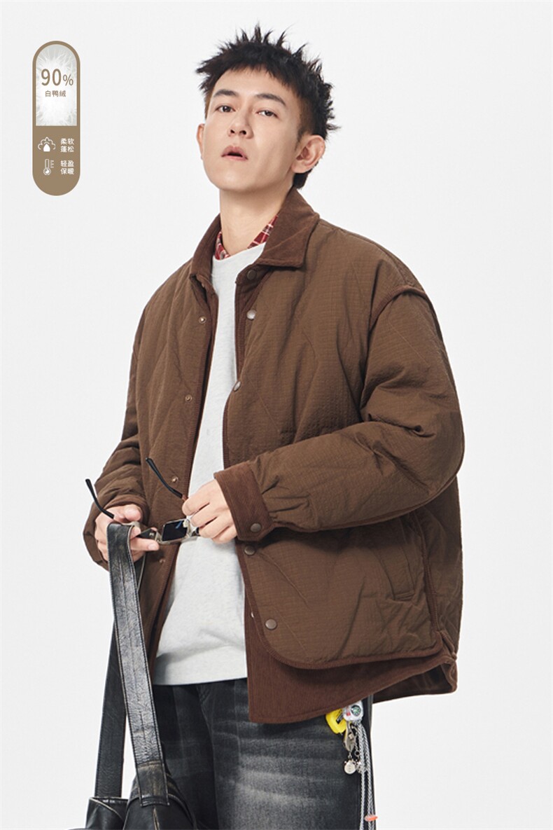 2025冬季新款港风无影墙大码90%白鸭绒羽绒服M-4X688-特P208,男装羽绒服,电商A022