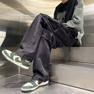 美式牛仔裤男春秋新款休闲直筒裤G6013P40图片