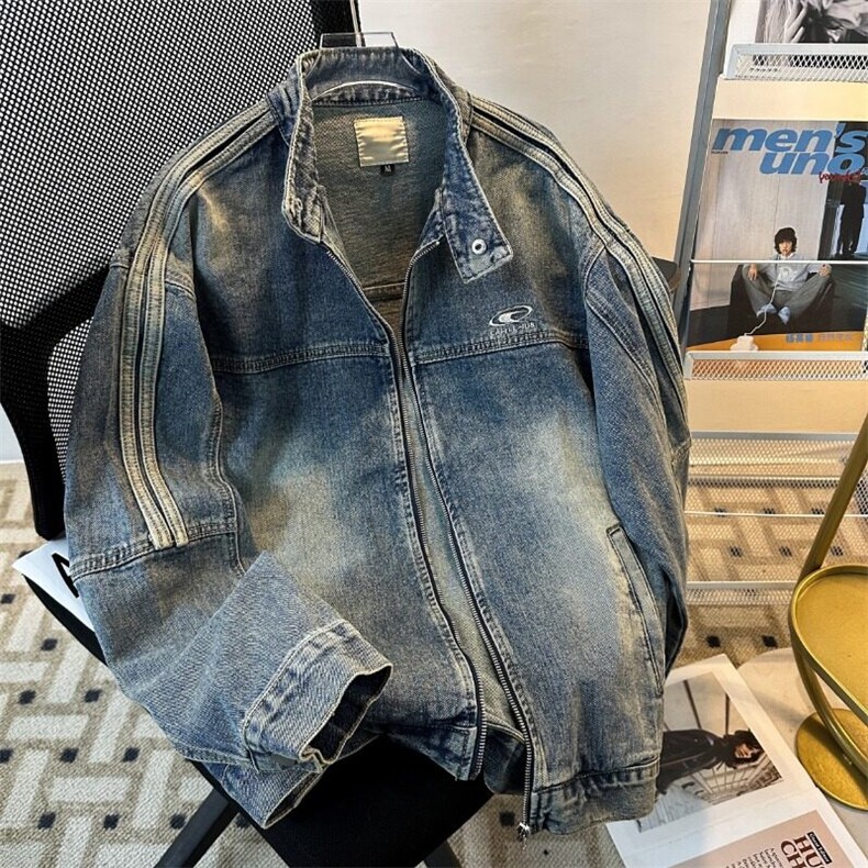 美式牛仔外套男女春款美式复古高级感欧美潮牌JK8946-P80,男装夹克,星座1109-3