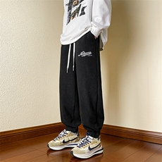 2024冬季新款木地板加绒加厚宽松束脚休闲裤运动裤K262-P40控78，男装休闲裤，星座914-3