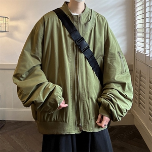 飞行员夹克男解构设计棒球领短外套男XH24-P70图片