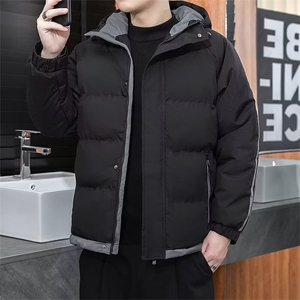 潮流气质新款双杠棉衣慵懒原宿文艺百搭时尚日系流行ins简约,男士韩系棒球帽穿搭图片