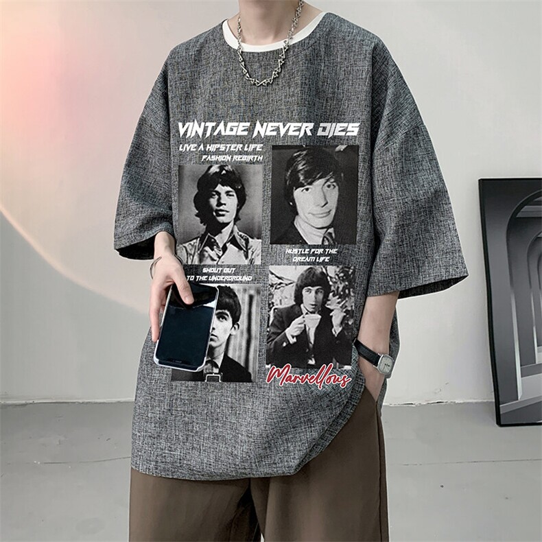 风复古亚麻短袖男棉麻t恤男半袖ZT71451-P35，男装T恤，电商A040