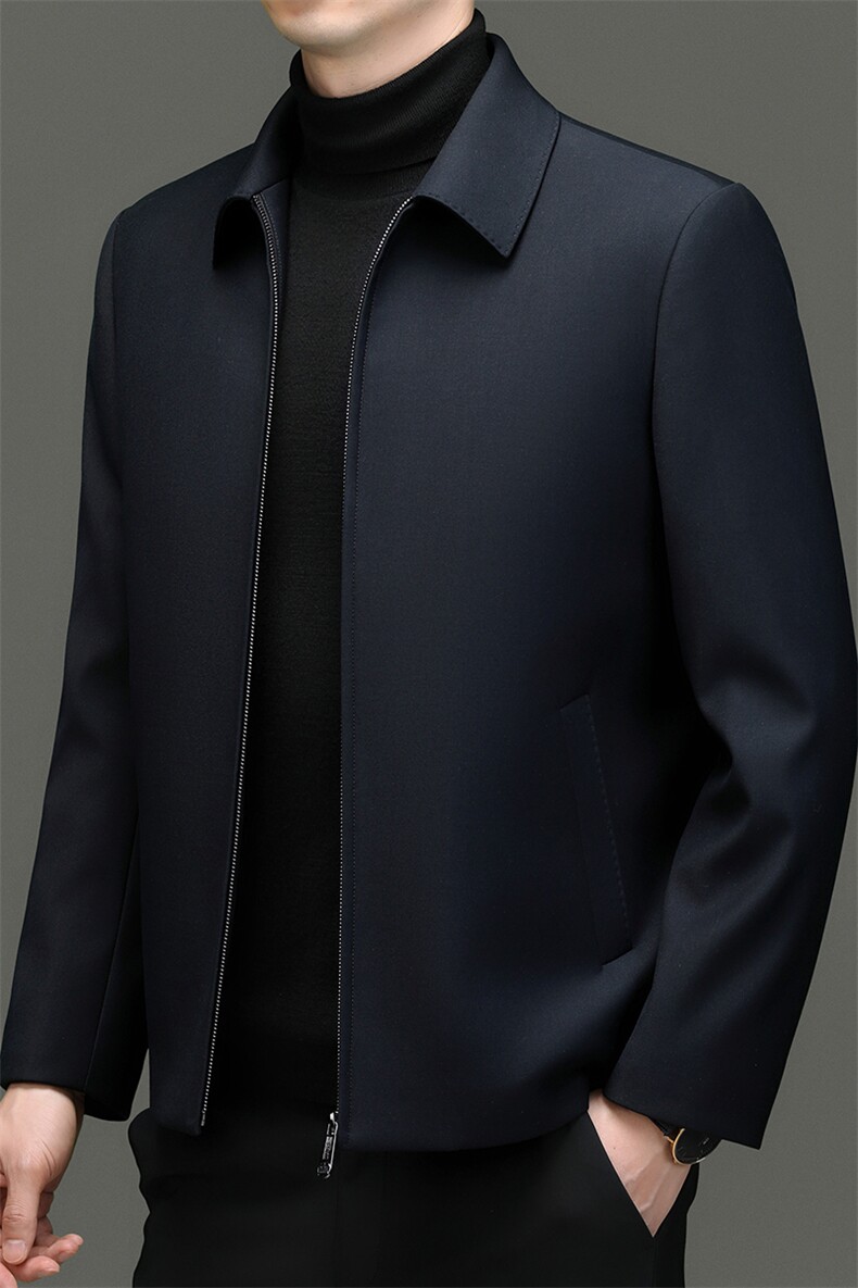 冬季新款男士商务夹克简约老干部装羽绒服休闲爸爸装外套,男装羽绒服,电商B360