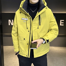 标50白鸭绒工装加厚外套2025新款男装羽绒服C317-Y6803-P215，男装羽绒服，电商C317