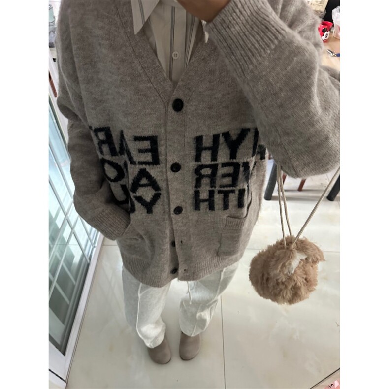 【有货】MY452HH-特P58 秋冬高级感慵懒风开衫毛衣男美式针织外套图片