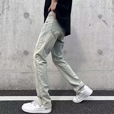 新款牛仔裤男春秋季美式复古宽松阔腿直筒裤潮高街裤子AM503P40，男装牛仔裤，星座1013-5