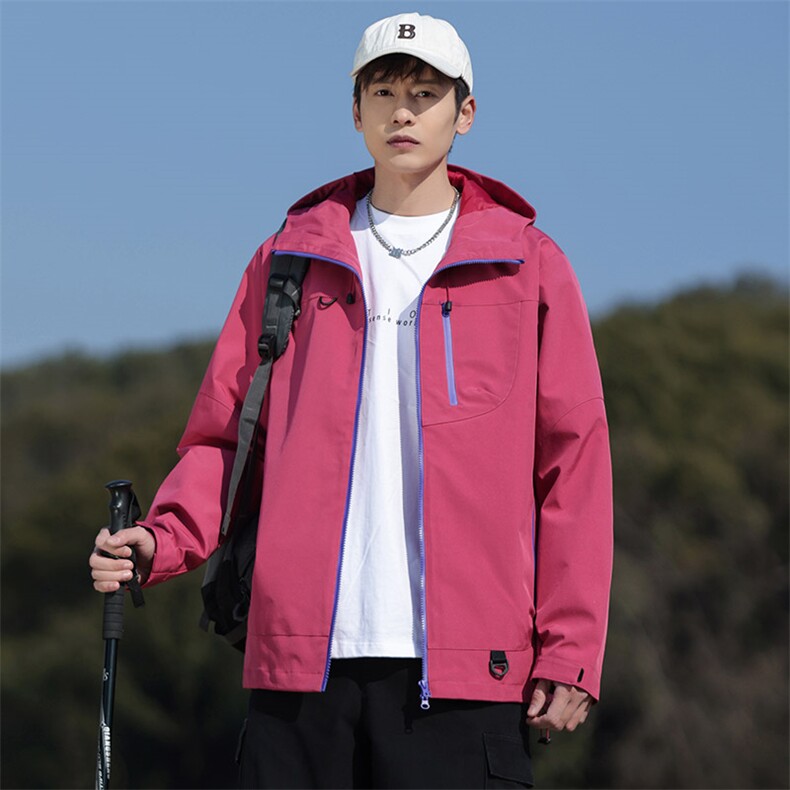 新款男女高品质户外登山服青少年学生冲锋衣夹克外套HS6633-P80,男装夹克,星座1206（原A206）