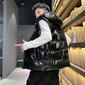 2021春秋季新款潮牌亮色连帽马甲男百搭外套 A438图片