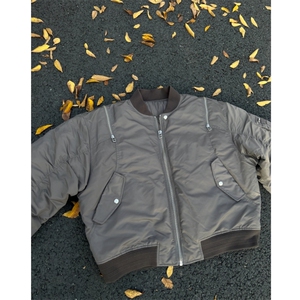 现货 高质量 拉链设计棉服棉衣夹棉图片