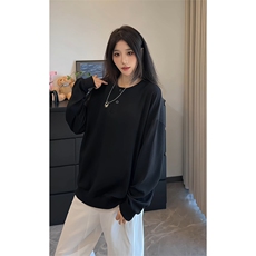 现货秋季新款美式休闲亨利领卫衣男高级感长袖T恤衫-A2208P35控68，男装T恤，电商B241