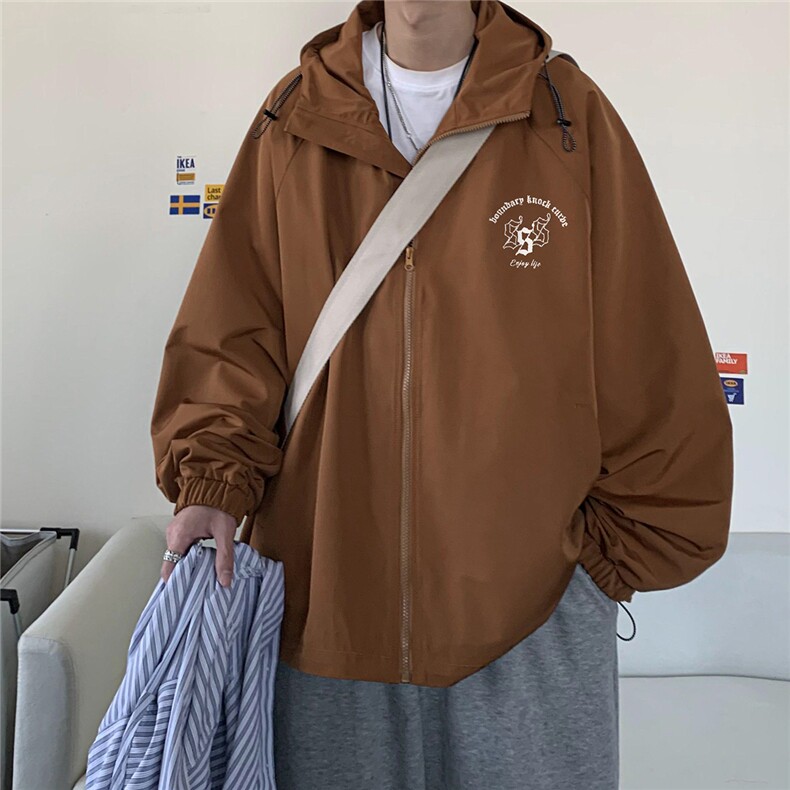港风24新款春季时尚潮流美式连帽高品质防水夹克外套F55,男装夹克,电商A247