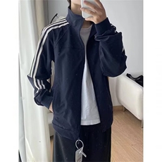 高街三条杠拉链外套男2026新款运动风无帽开衫短款夹克HHA65P52，男装夹克，星座1013-5